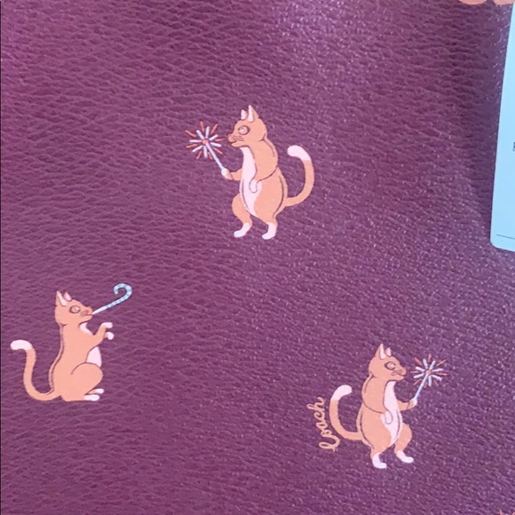 COPY - Coach Cat burgundy Leather tote NWT - Picture 5 of 6